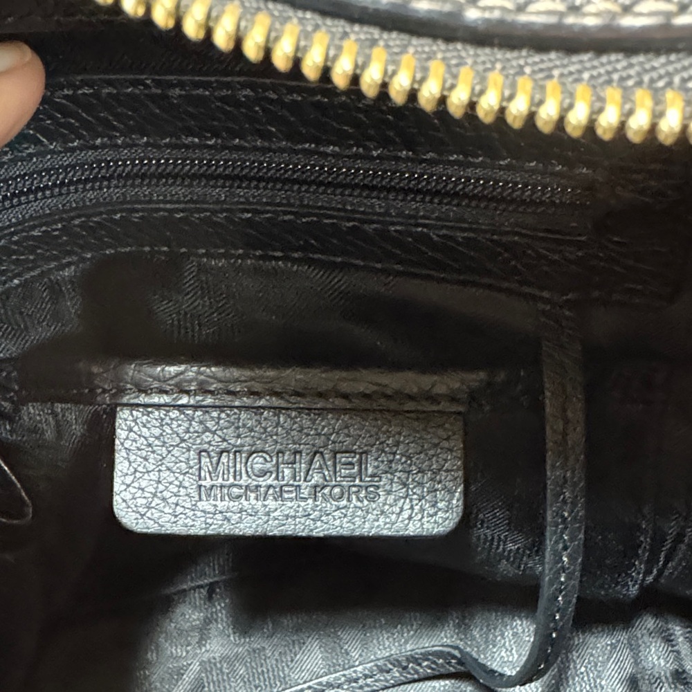 Michael Kors Black Textured Satchel - Picture 12 of 15